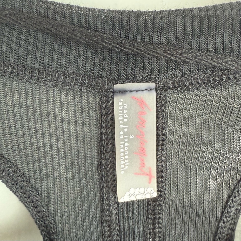 Free People Black Mesh Tank Top - Picture 2 of 5